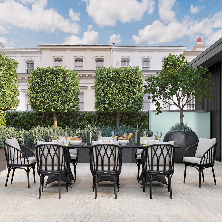 Janus et Cie Gartenmöbel - diese Gartenmöbel von Janus et Cie sind erhältlich bei Decoris Interior Design in Zürich mit Showroom am Bleicherweg - Innenarchitektur Zürich und Inneneinrichtung Zürich – Ihre Experten für Innenarchitektur, Planung, Bauleitung, Ausführung, Gestaltung